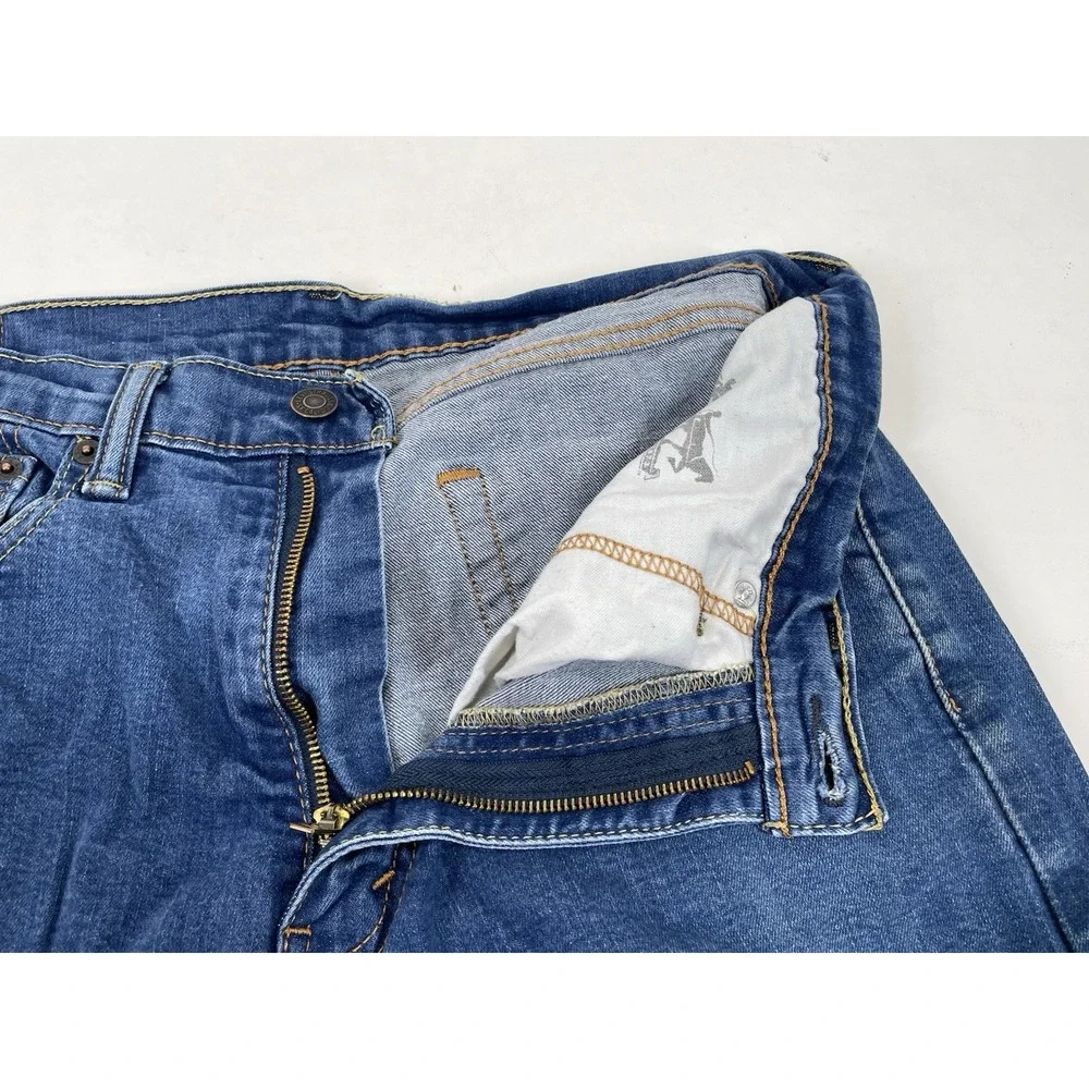 Levi Strauss 505 Patch Stretch Jeans Mens Size 35x30 Blue‎